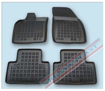 Rubber floor mat set Volvo S40/V50 (2004-), C30 (2007-) with edges