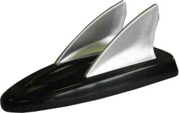 Antenna imitation, black/chrome 