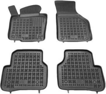 Rubber floor mats set Skoda Octavia (2013-2019), with edges