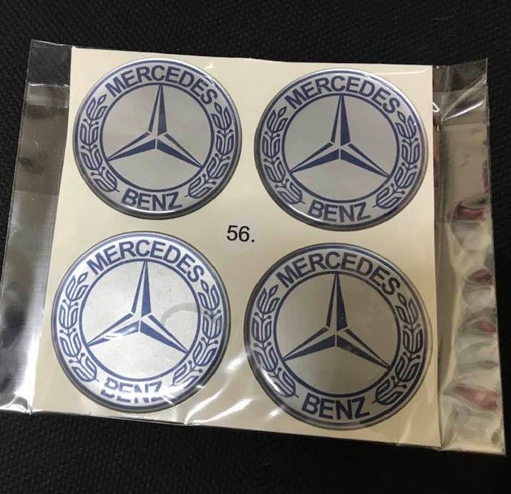 ALLOY WHEEL TRIM CENTRE CAP DECAL LOGO  MERCEDES-BENZ,  diam 56mm  