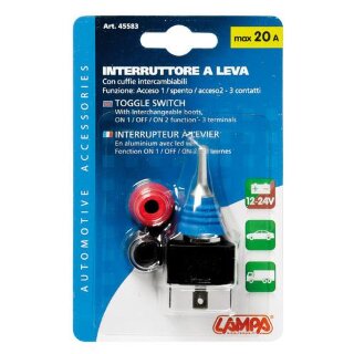 Amber Switch On/Off, 12V, 20A (interruptor)