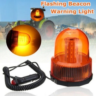 80LED revolving light with magnet, 12V / FLASH & SPIN