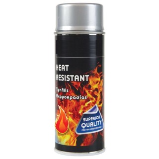 Silver high heat spray paint DECO 690C, 400ml.  