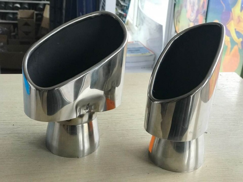 Muffler pipe end, 2pcs. for BMW X5 E70 /Porsche Cayenne / VW Touareg 