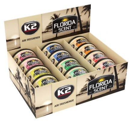 Car air freshener set - K2 DISPLAY MIX, 12pcs.