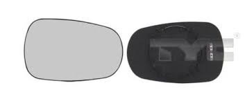 Mirror glass Renault Clio (2009-), right 