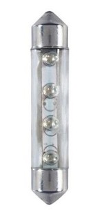 Plate number bulb 4LED, 12V (blue)