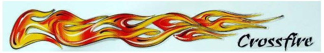 Auto tattoo "CROSSFIRE flames-midi,yellow-red"