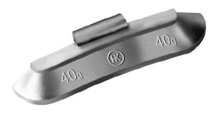 Metallic wheel balancing weights 40g., 100pcs.