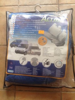 Seat covers BUS (1+2pcs.) - ACTION, blue
