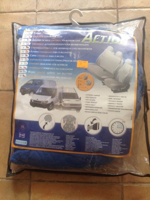 Seat covers BUS (1+2pcs.) - ACTION, blue