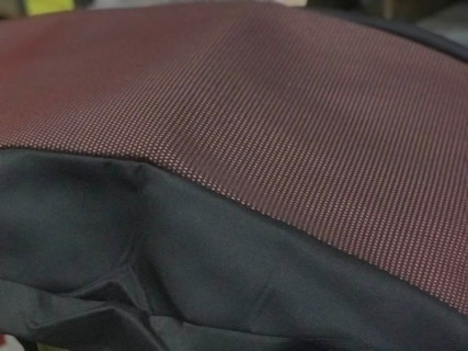 Front universal seat covers set for RECARO (Midi), textile / black with bordo