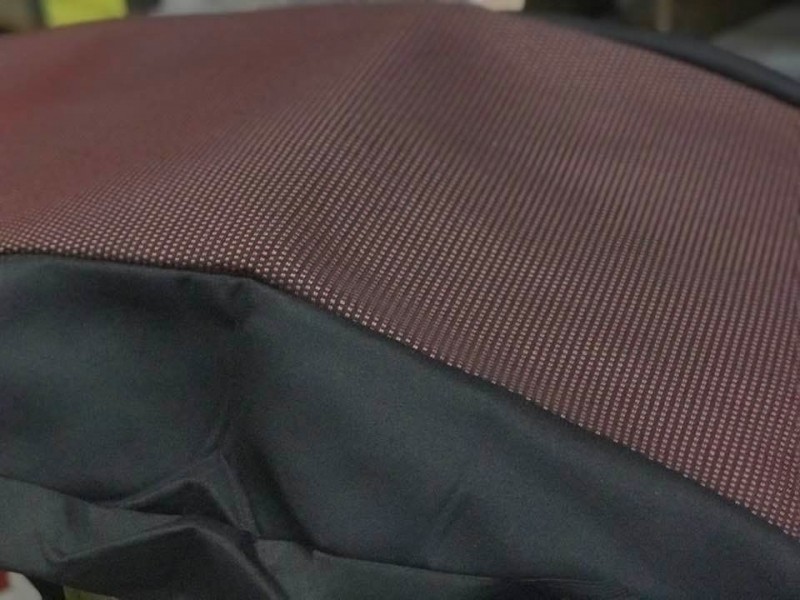 Front universal seat covers set for RECARO (Midi), textile / black with bordo