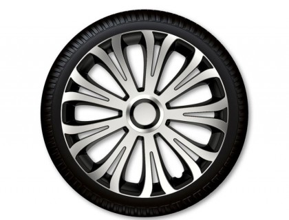 Wheel cover set - AVERA SILVER & BLACK, 16" 