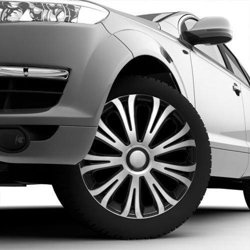 Wheel cover set - AVERA SILVER & BLACK, 16