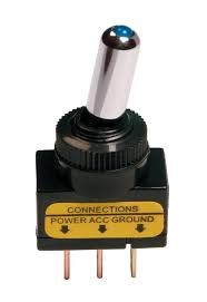LED blue switch, 20A, 12V 