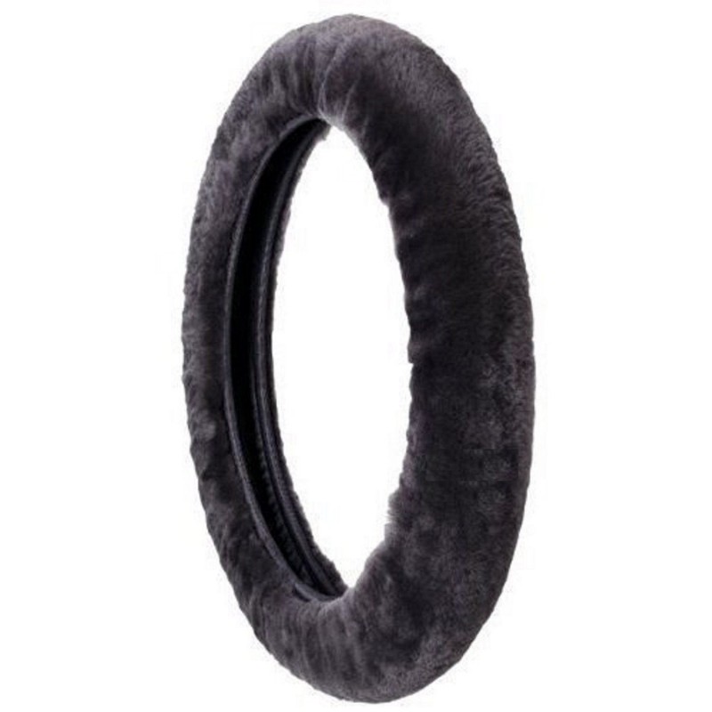 Goat fur wheel cover, black 37-39cm 