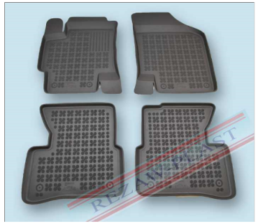Rubber floor mat set Kia Ria (2005-2011) with edges