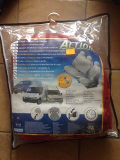 Seat covers BUS (1+2pcs.) - ACTION, red