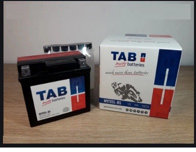 Moto battery (dry, with acid) - TAB 6Ah, 12V