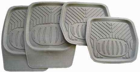 Rubber floor mats set , grey color