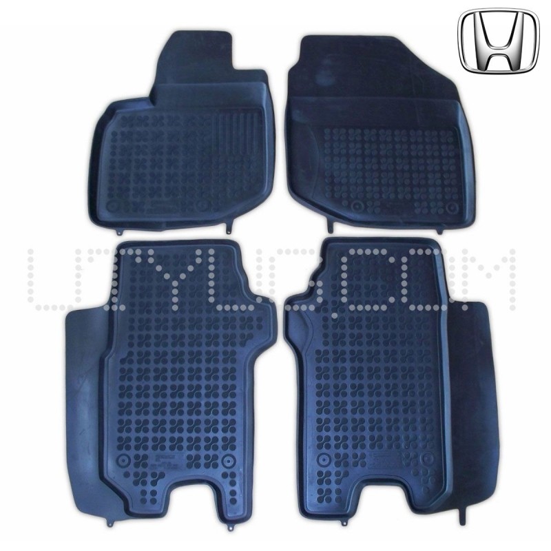 Rubber floor mat  set   Honda Jazz II (2008-2014) with edges