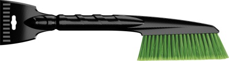 Plastic brush with scrapper, 43cm