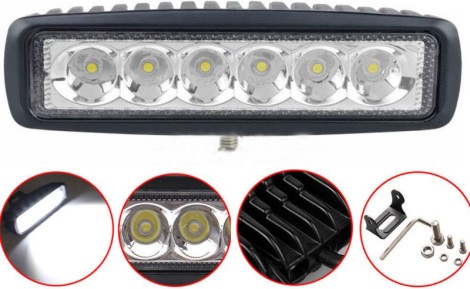 6LED lamp, 9-30V, 18W