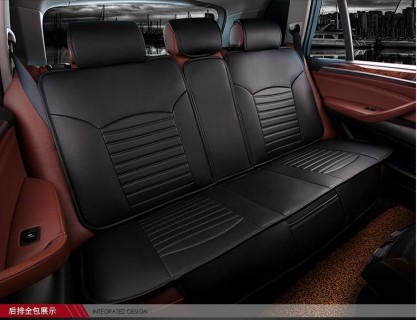 Leather imitation car seat cover set with zippers 