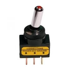 LED red switch, 20A, 12V 