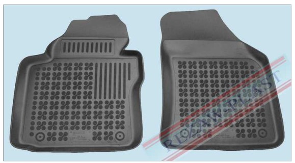 Rubber floor mat set VW Caddy (2004-2010), with edges