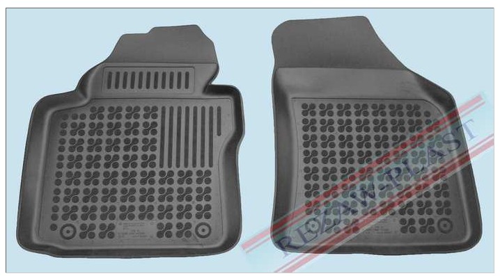 Rubber floor mat set VW Caddy (2004-2010), with edges
