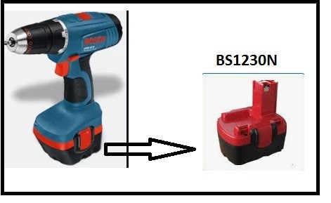Battery for BOSCH GSR, PSR 12.0В, 3000mАh, Ni-MH (GSR 12-2, PSR 1200)
