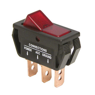 Switch red led, 12V, 20A