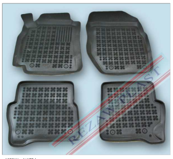 Rubber floor mat  set Nissan Almera (2000-2006) with edges