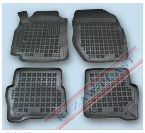 Rubber floor mat  set Nissan Almera (2000-2006) with edges