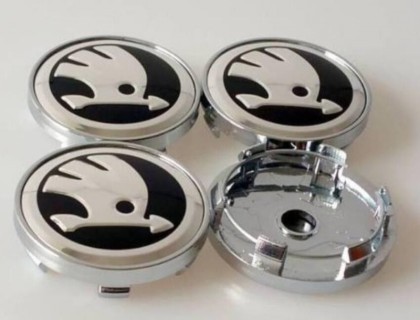 Discs inserts/caps set SKODA, 4x d-60mm 