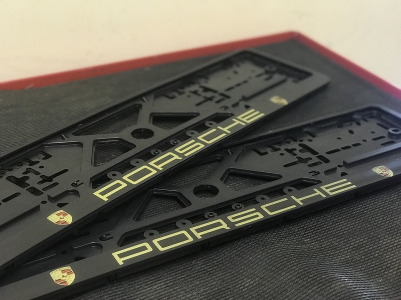 2pcs x Plate number holder - PORSCHE