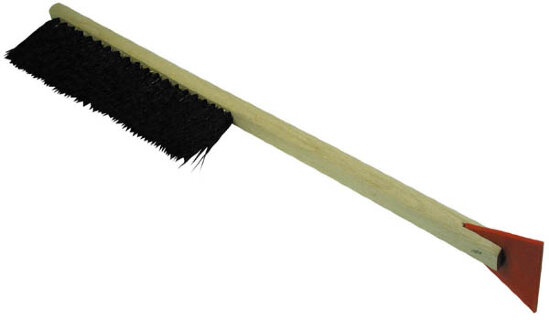 Wood brush with plast.scrapper,  45cm