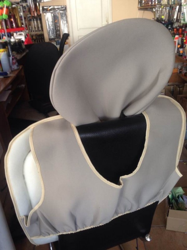 2x Front seat covers, beige