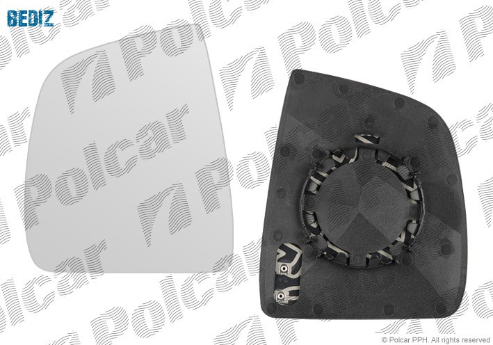 Mirror glass insert Fiat Doblo (2010-2016), left side