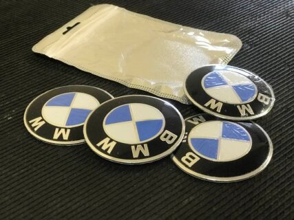 3D ALLOY WHEEL TRIM CENTRE CAP DECAL LOGO - BMW 56mm