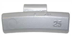 Metallic wheel balancing weights 25g., 100pcs.