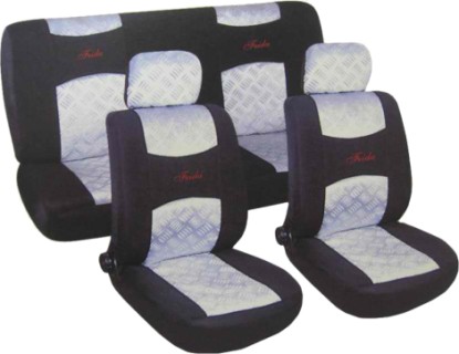 Universal floor mat set, grey/black