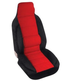 Seat cover, black/red