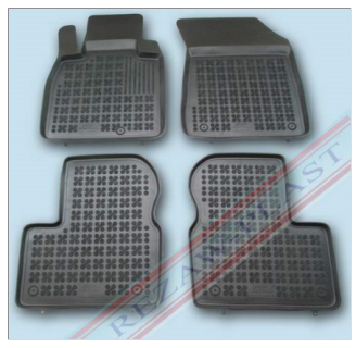 Rubber floor mat  set Nissan Micra (2010-2017) with edges
