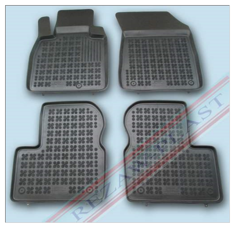 Rubber floor mat  set Nissan Micra (2010-2017) with edges