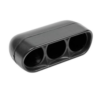 3 Holes gauge mounting cup (Ø52 mm) - Black