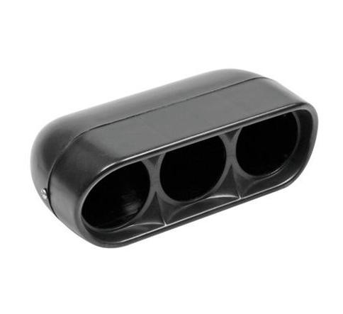 3 Holes gauge mounting cup (Ø52 mm) - Black