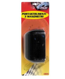 3 Holes gauge mounting cup (Ø52 mm) - Black
